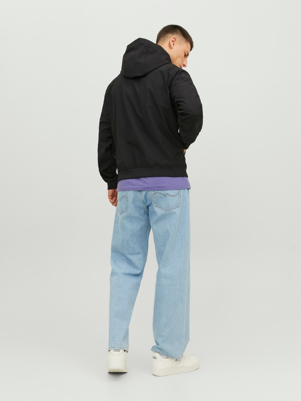 Jack&Jones black mid-season coat for men