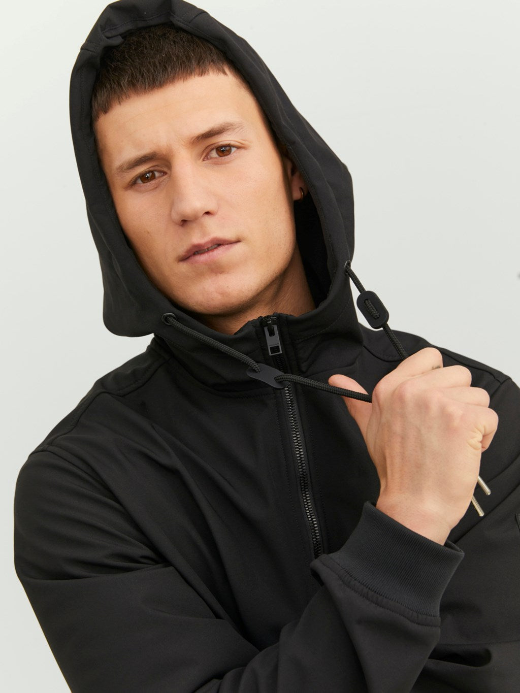 Jack&Jones black mid-season coat for men