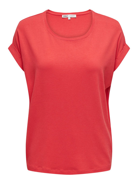 T-shirt rouge Only pour femme