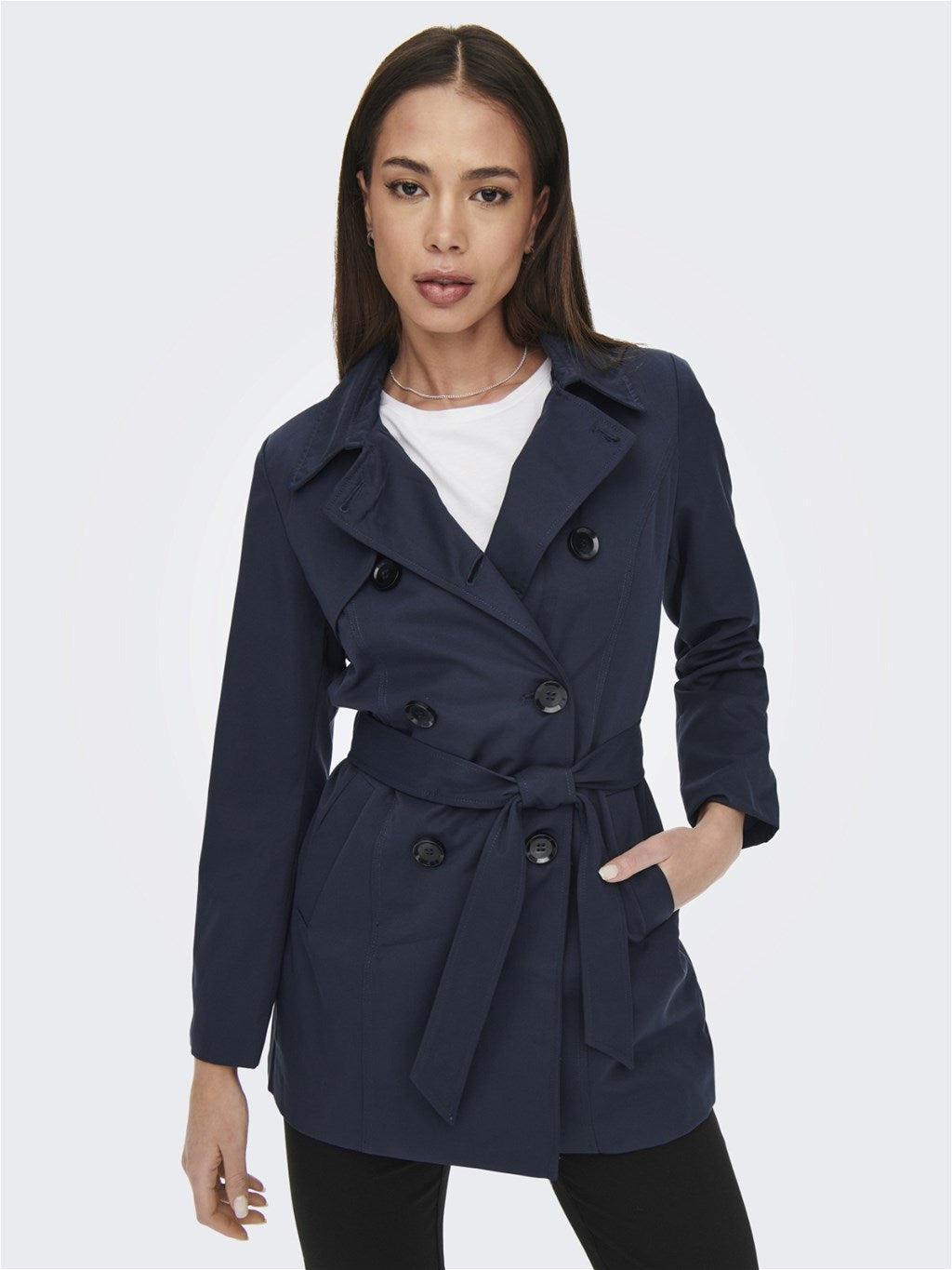 Manteau mi-saison marine Only pour femme