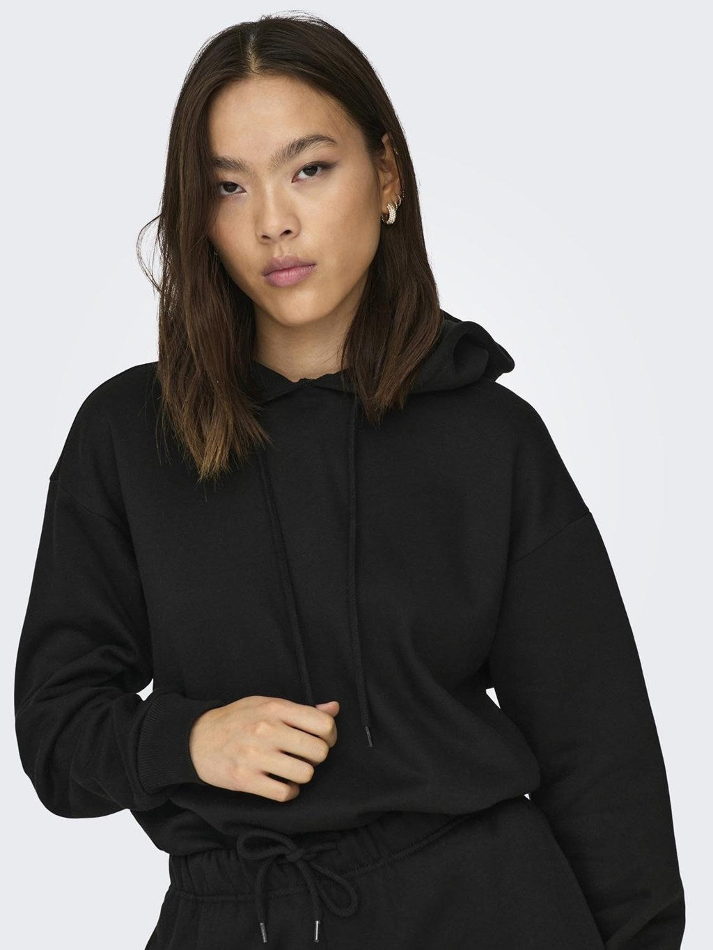 Hoodie court noir Only pour femme