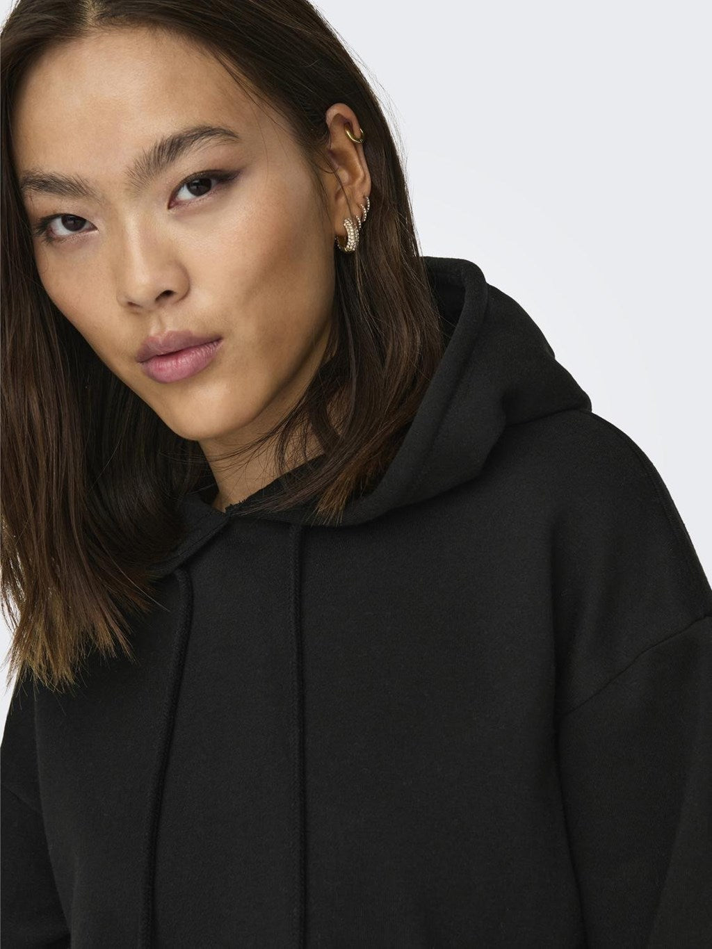 Hoodie court noir Only pour femme