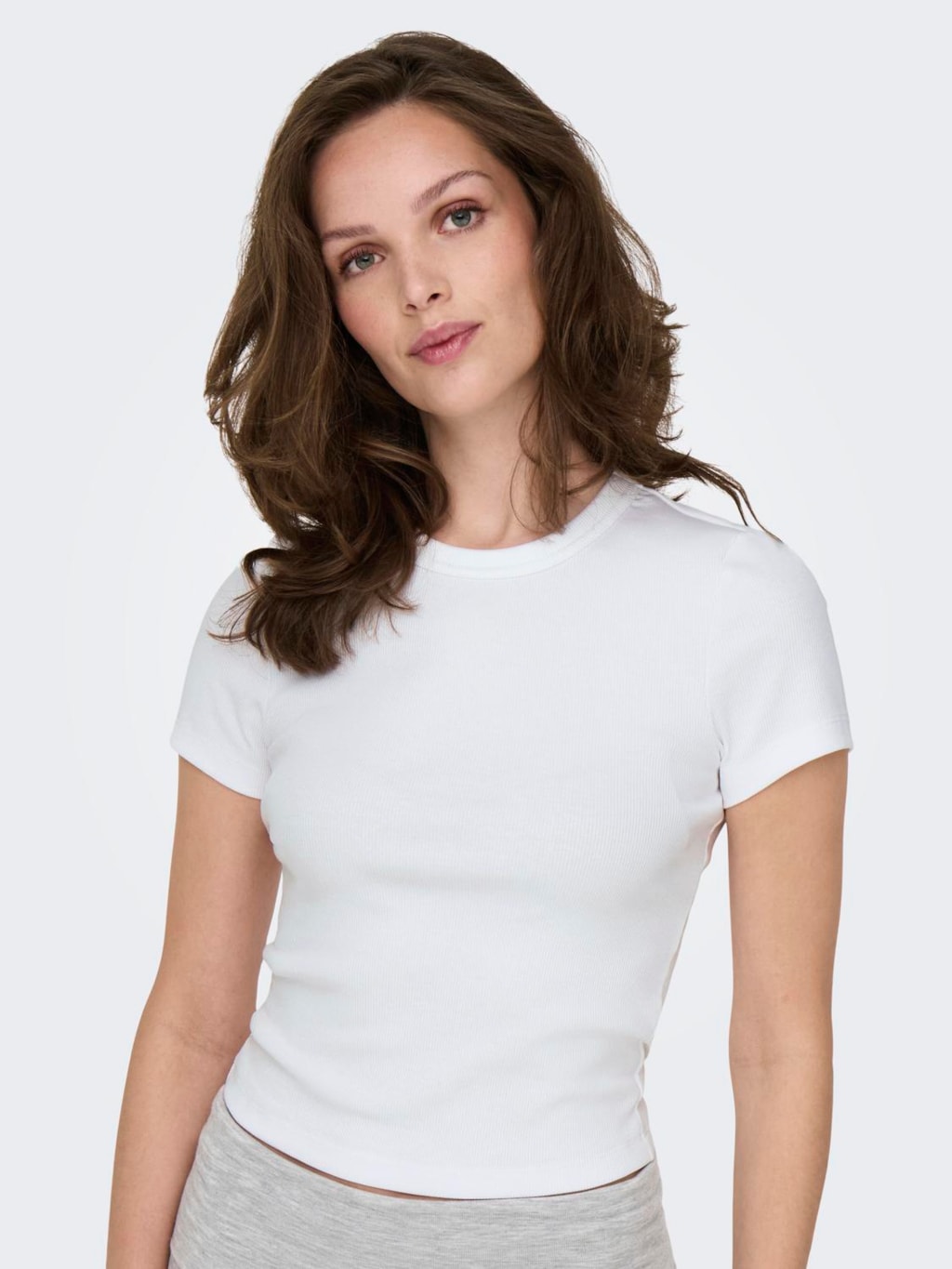 T-SHIRT COURT ONLY BLANC
