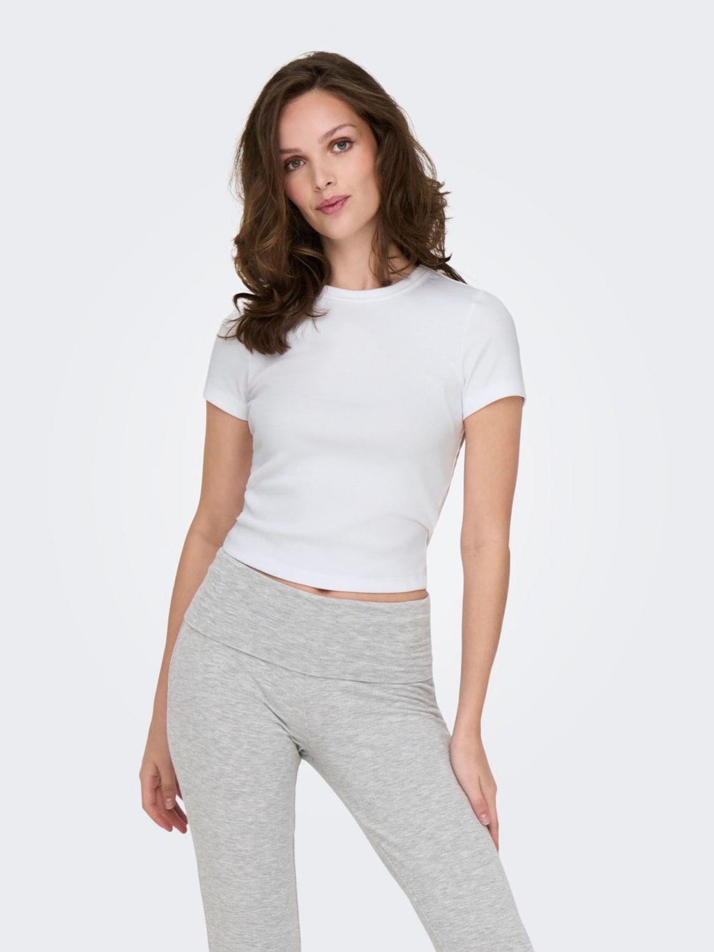 T-SHIRT COURT ONLY BLANC