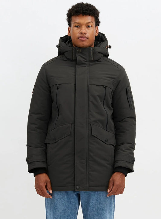 Manteau noir Point Zéro pour homme