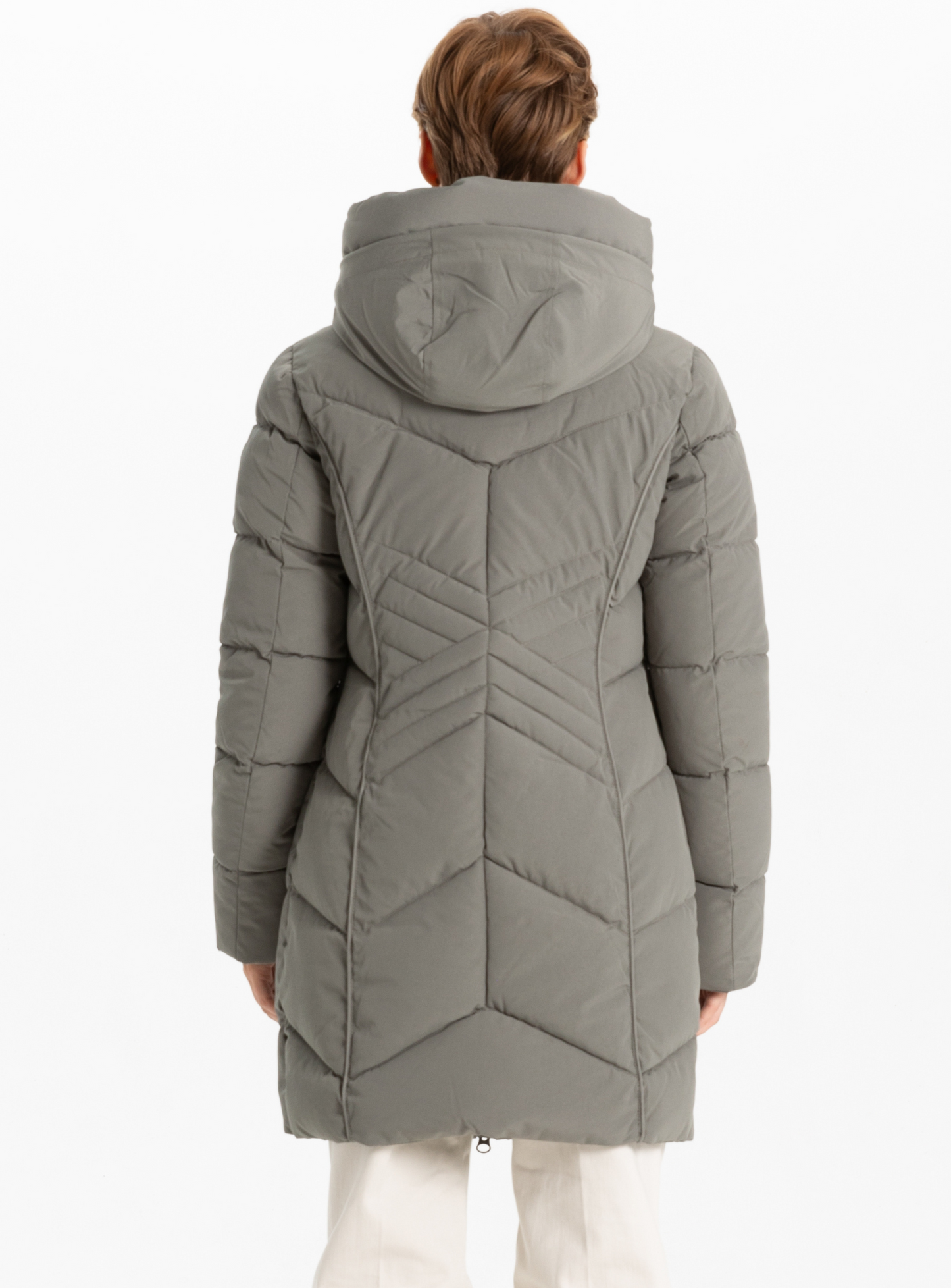 MANTEAU HIVER GRIS FEMME POINT-ZERO