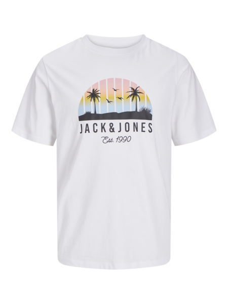 T-shirt blanc Palmier Jack & Jones pour homme