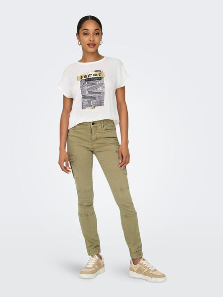 T-SHIRT BLANC IMPRIMÉ ONLY FEMME