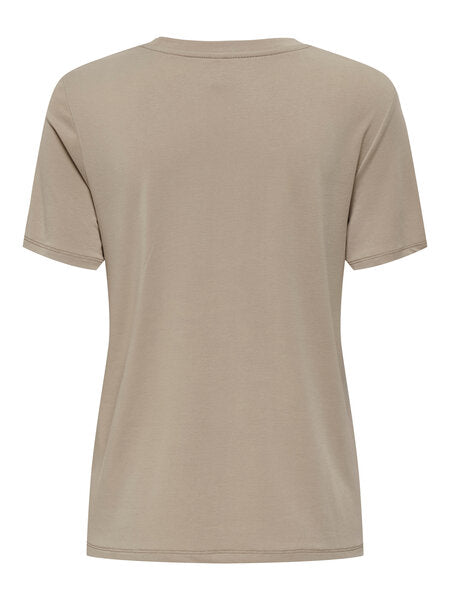 T-SHIRT BEIGE FLEURS BLEU ONLY