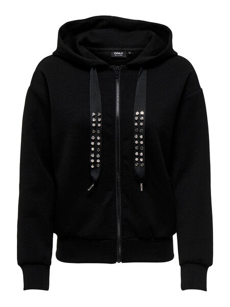 VESTE CAPUCHE BRILLANT ONLY FEMME NOIR/BLACK