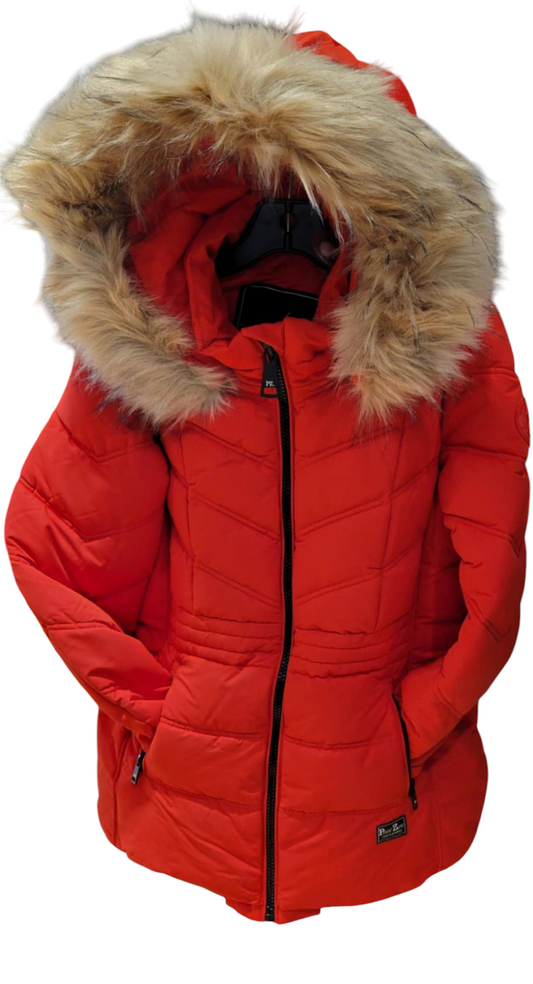 MANTEAU HIVER POINT-ZERO POUR FEMME ROUGE