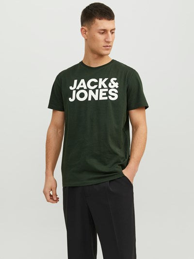 T-shirt vert imprimé Jack&Jones pour homme