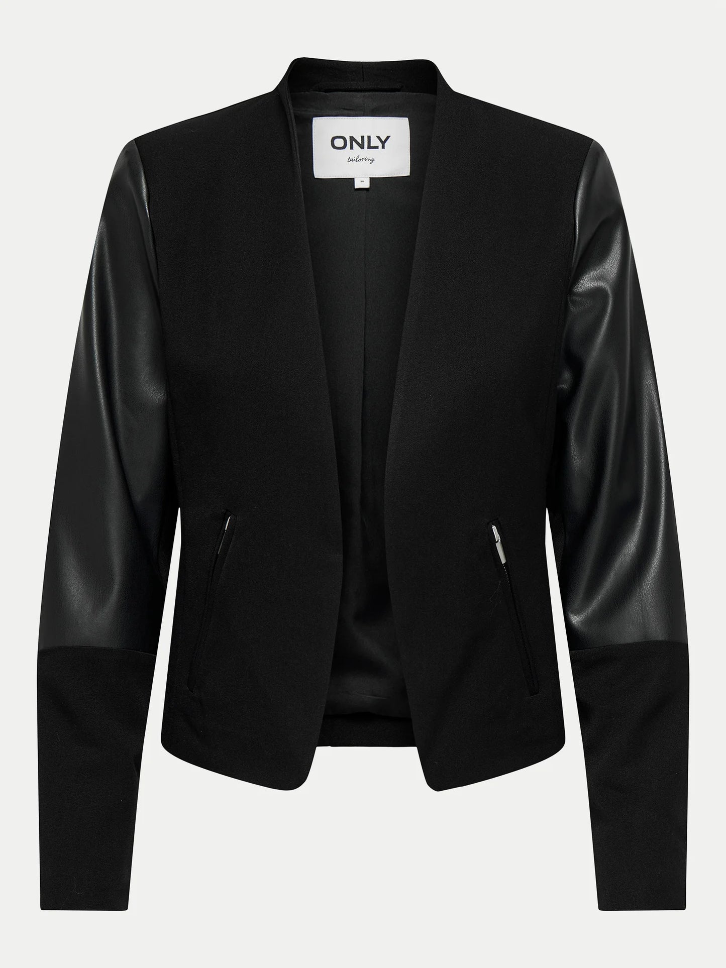 BLAZER FARIDA MANCHE CUIR ONLY FEMME