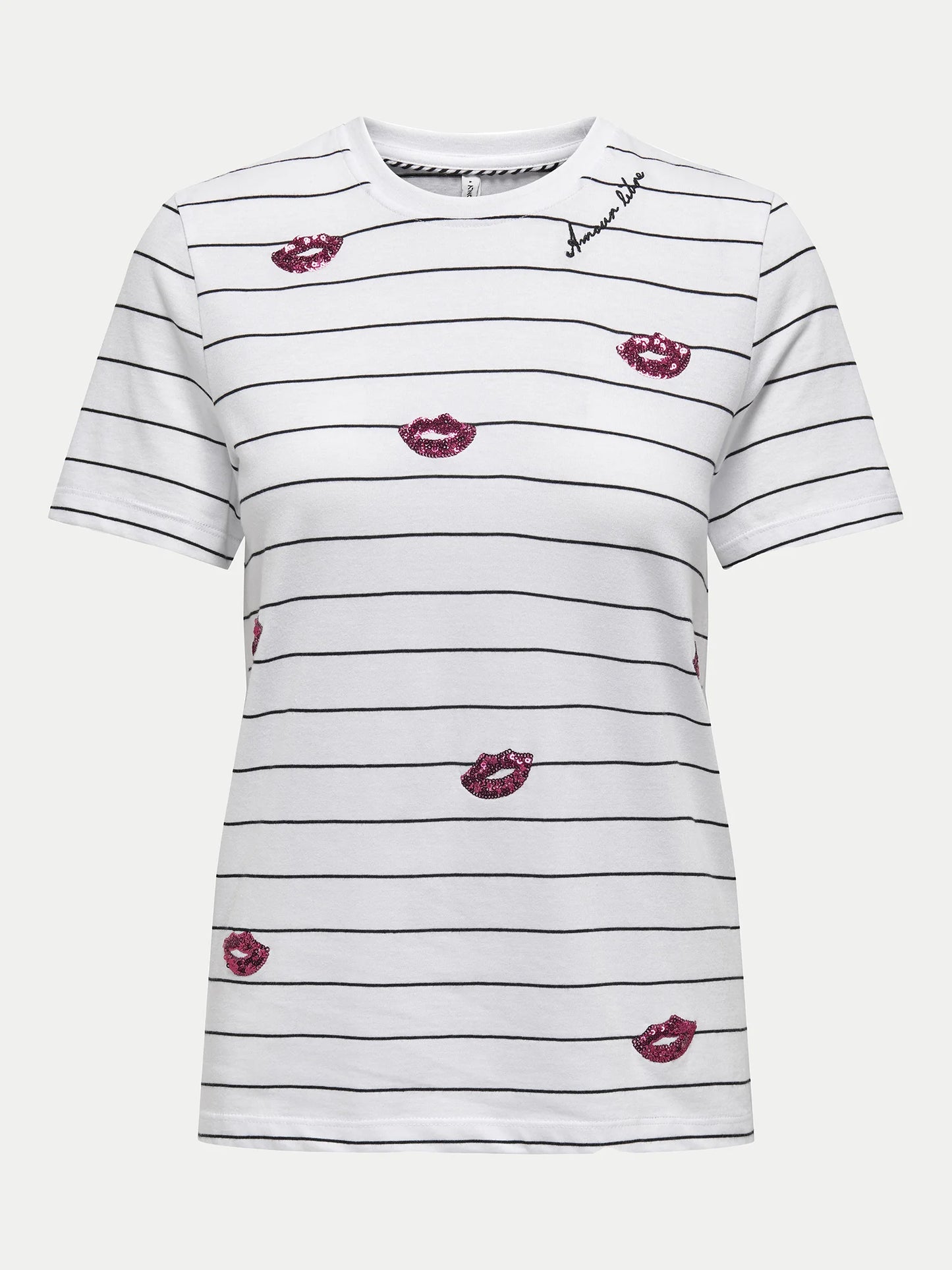 T-SHIRT BLANC BIZOU ONLY FEMME