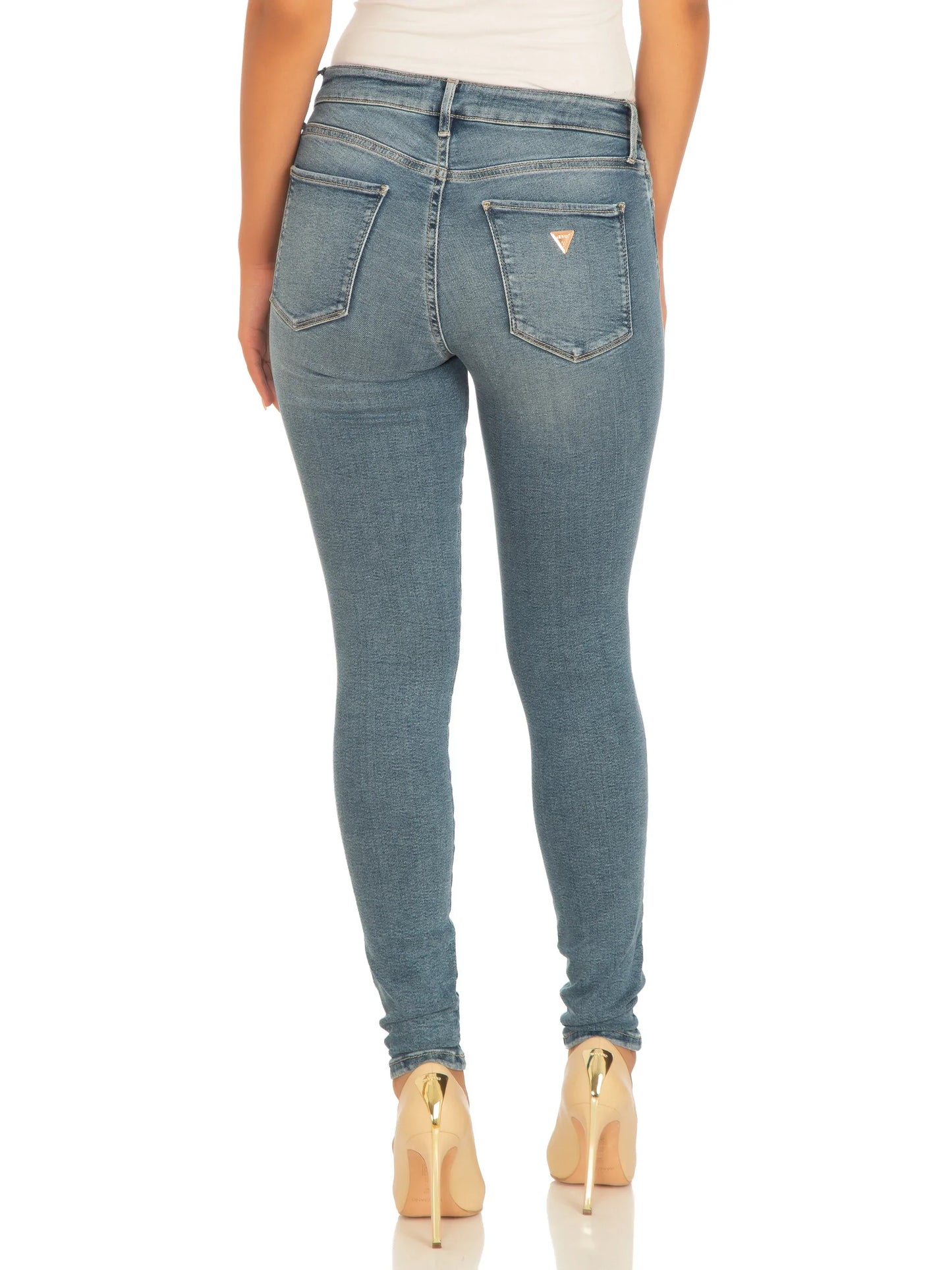 GUESS women's sexy curved blue jeans