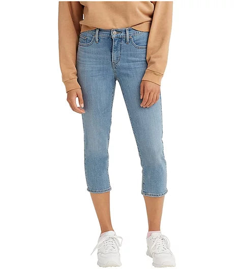White levi capri hot sale jeans
