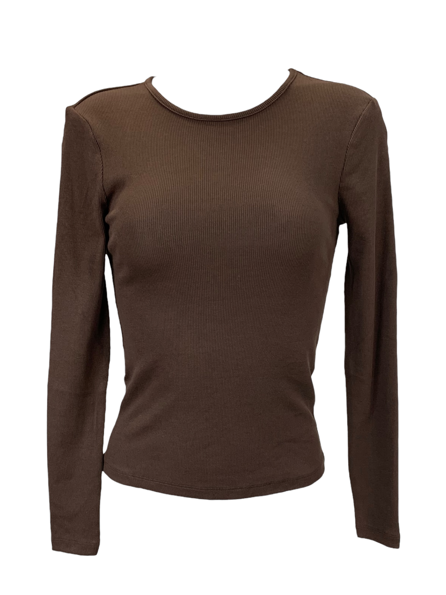 Brown long hotsell sleeve t shirt