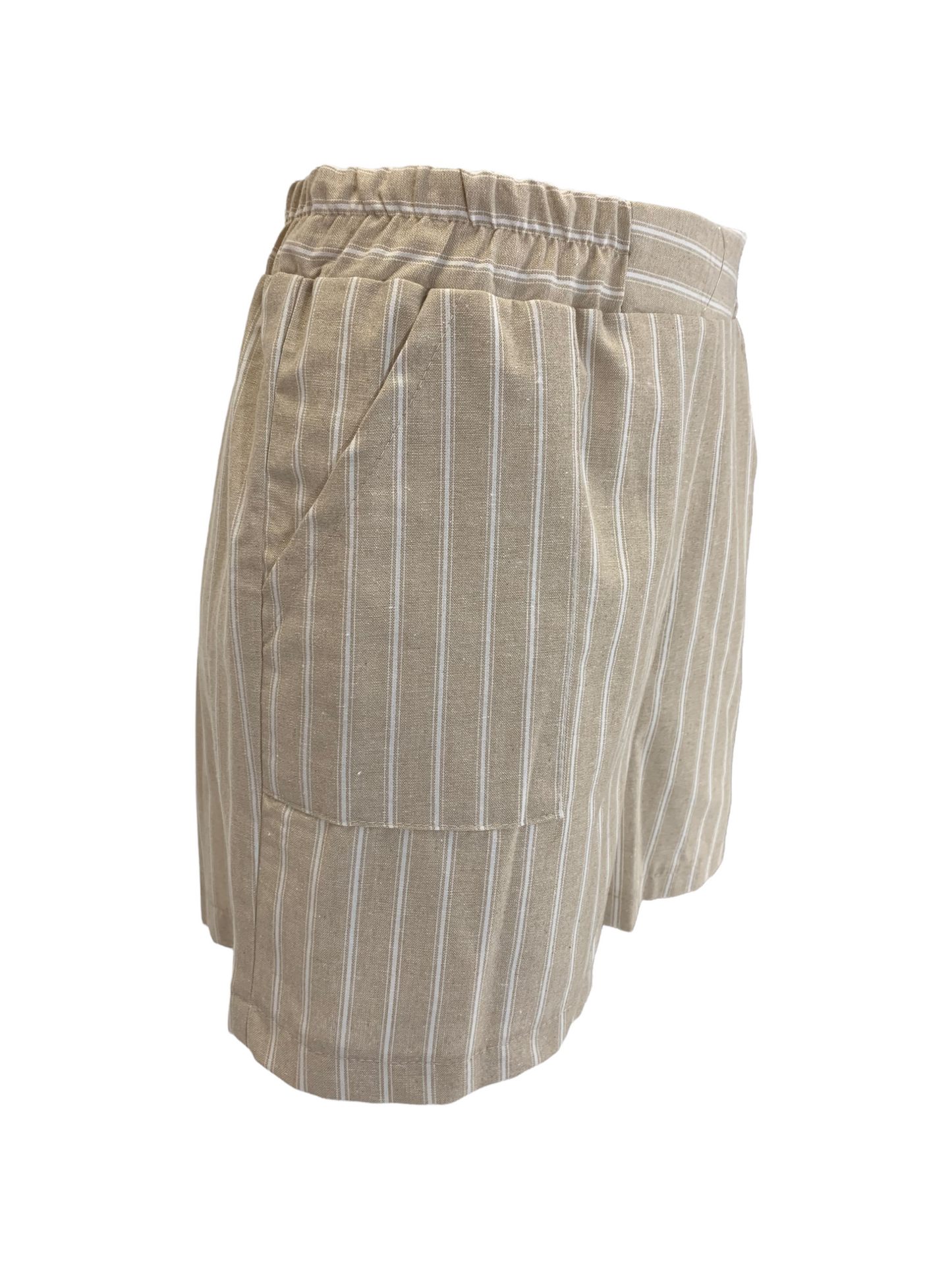 Lightweight beige shorts for women