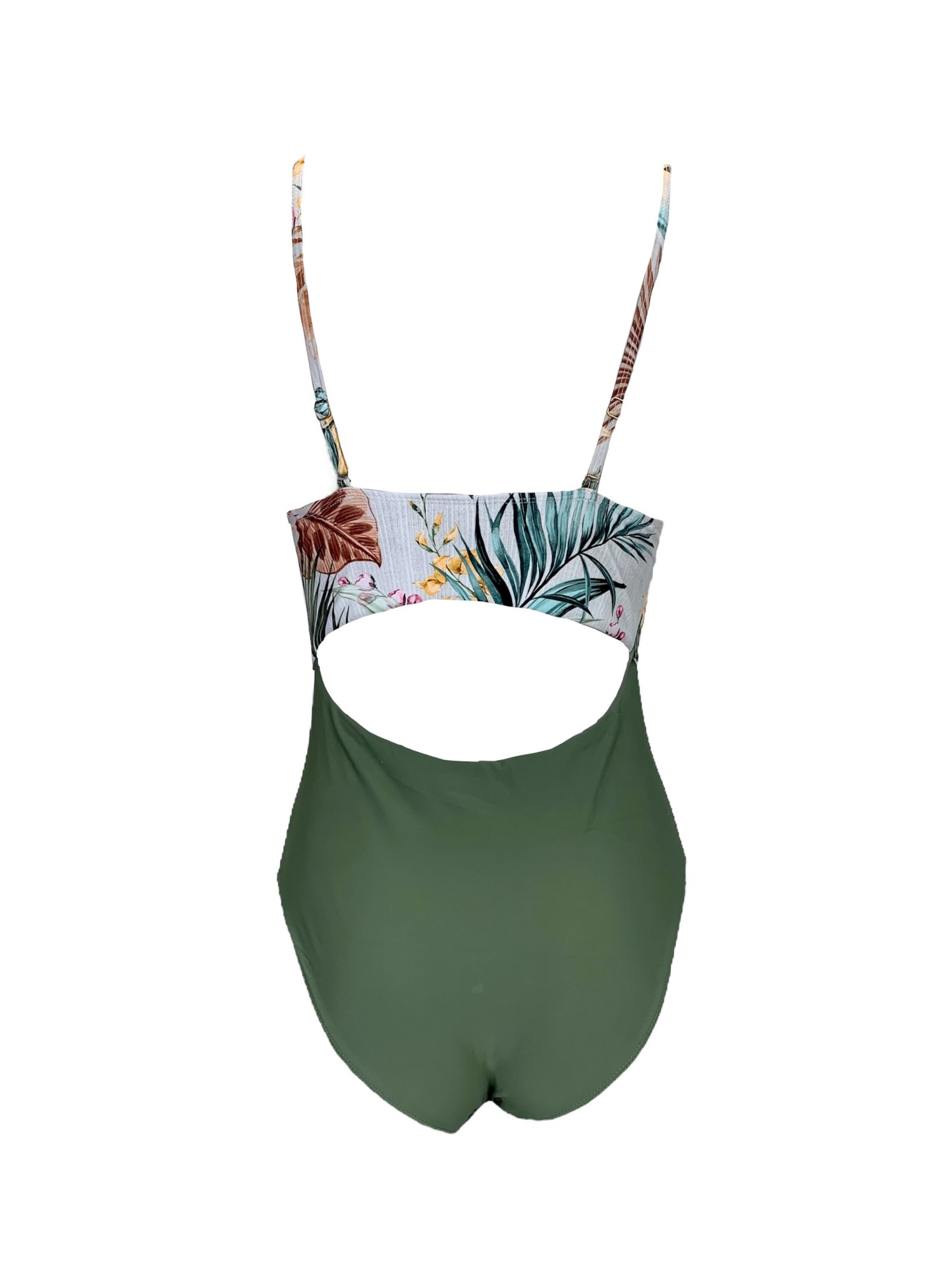 Women's Nass Woman green and white one-piece swimsuit