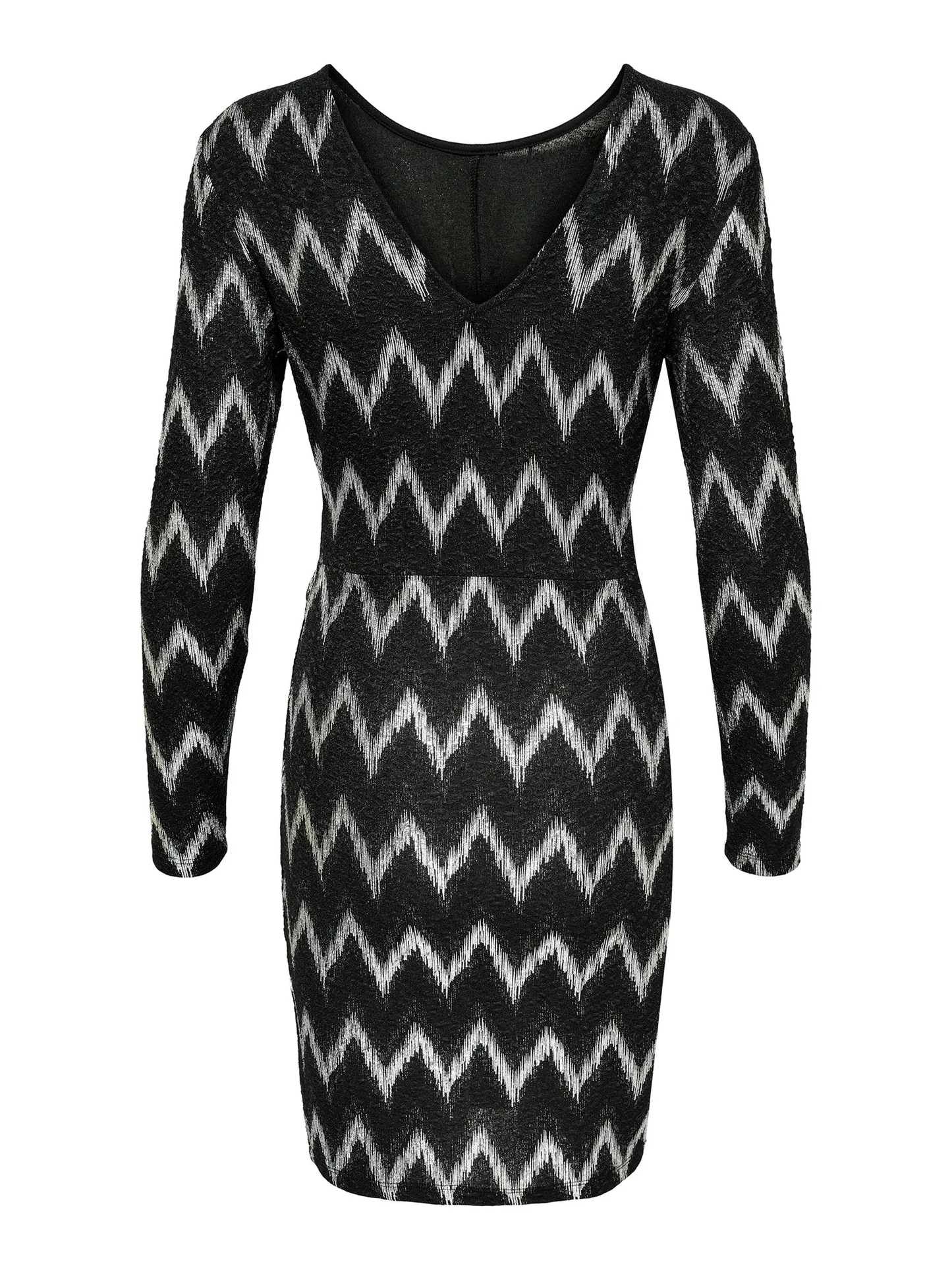 ONLY Women's Metallic Zig-Zag Dress