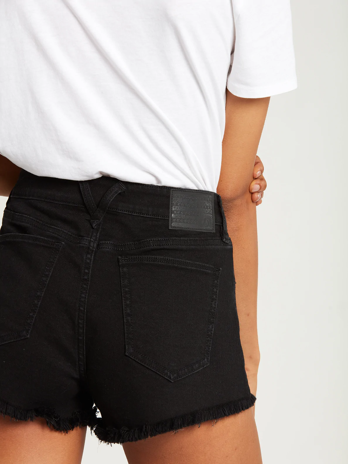 Women's Volcom black denim shorts