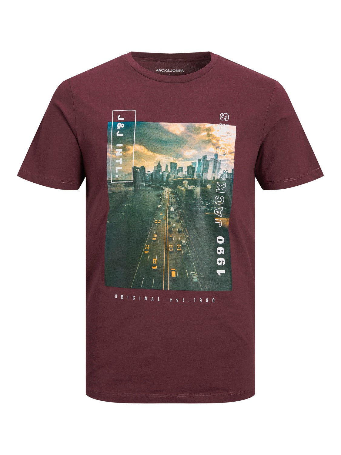 Red Jack&Jones printed t-shirt for men