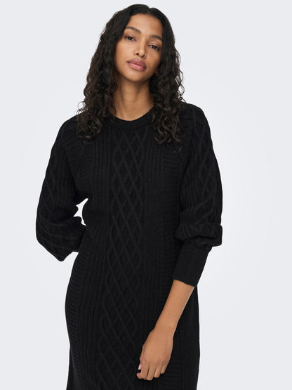 Robe en tricot noire ONLY pour femme