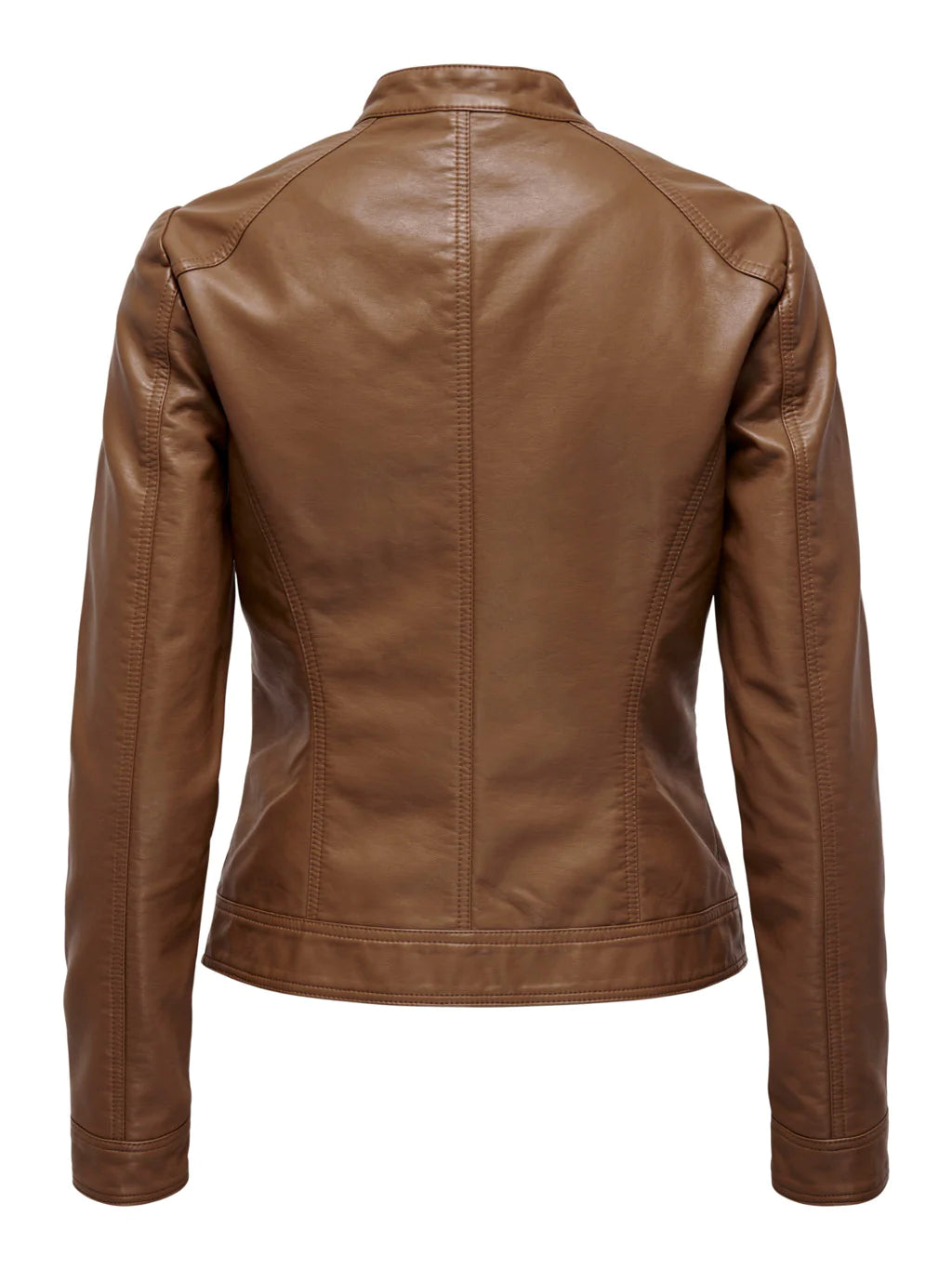 Brown faux leather jacket ONLY for women