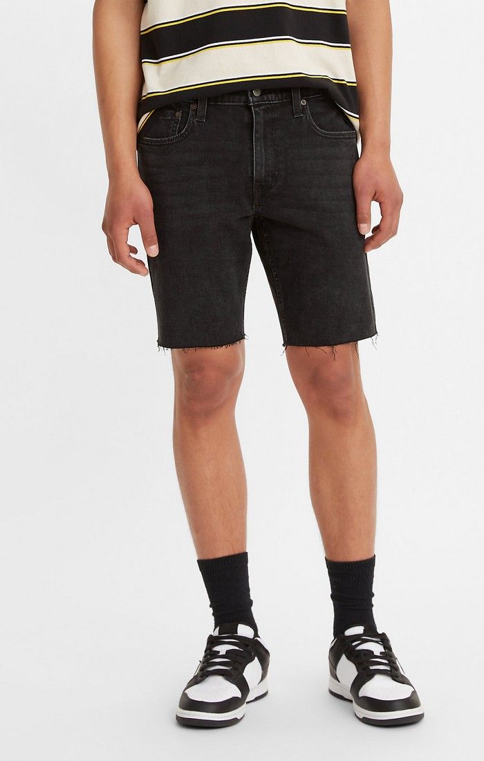 Black jean hot sale shorts mens