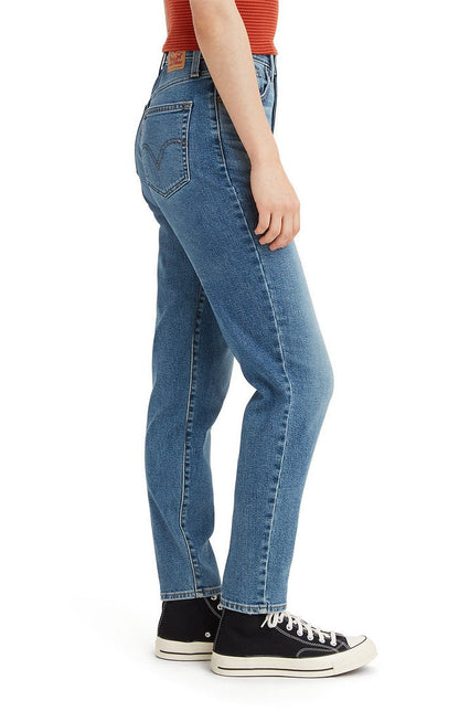 Jeans bleu Levi's mom taille haute pour femme