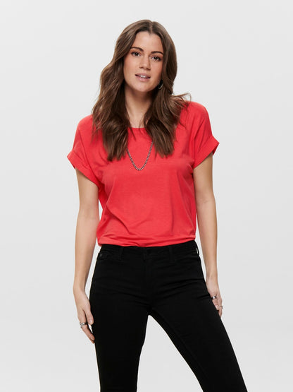 T-shirt rouge Only pour femme