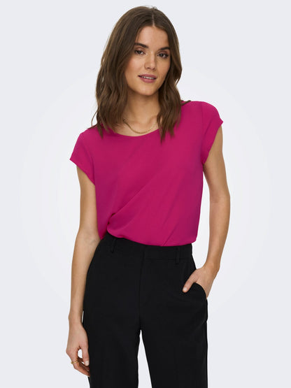 T-shirt rose fuchsia Only pour femme