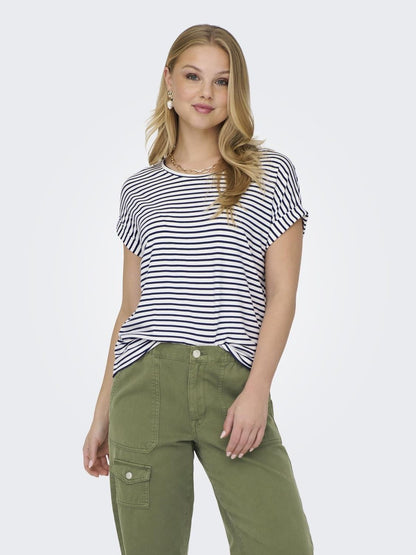 Navy striped t-shirt Only for women
