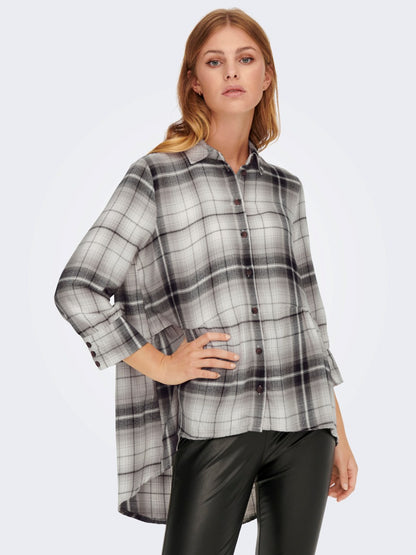 Only black checked shirt for women