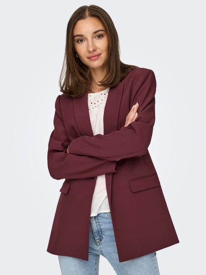 Blazer bourgogne ONLY pour femme