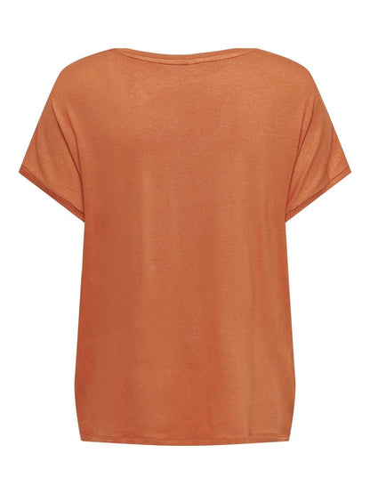 T-shirt orange Only pour femme
