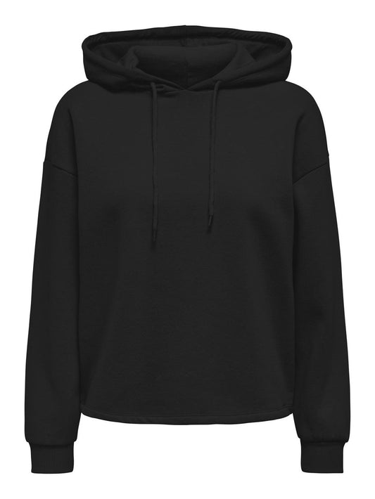 Only black cropped hoodie for women 