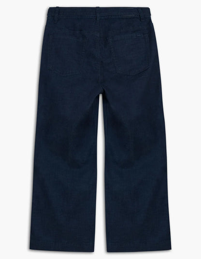 Capri jeans LARGE taille haute Lois femme