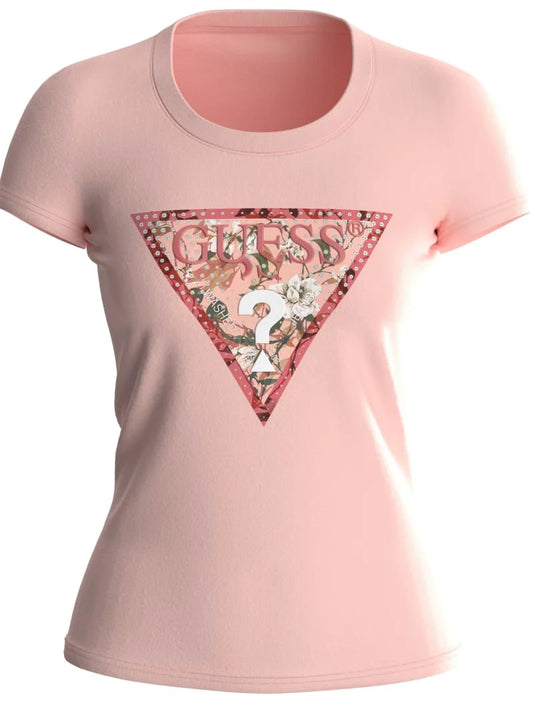 T-shirt rose GUESS pour femme