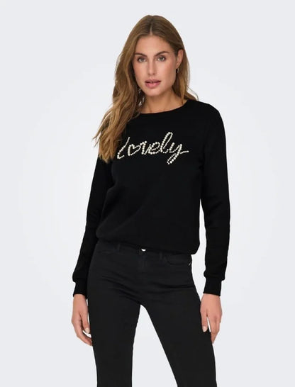 T-SHIRT NOIR LOVELY ONLY FEMME