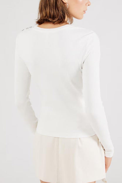 TRICOT BLANC FEMME ONLY