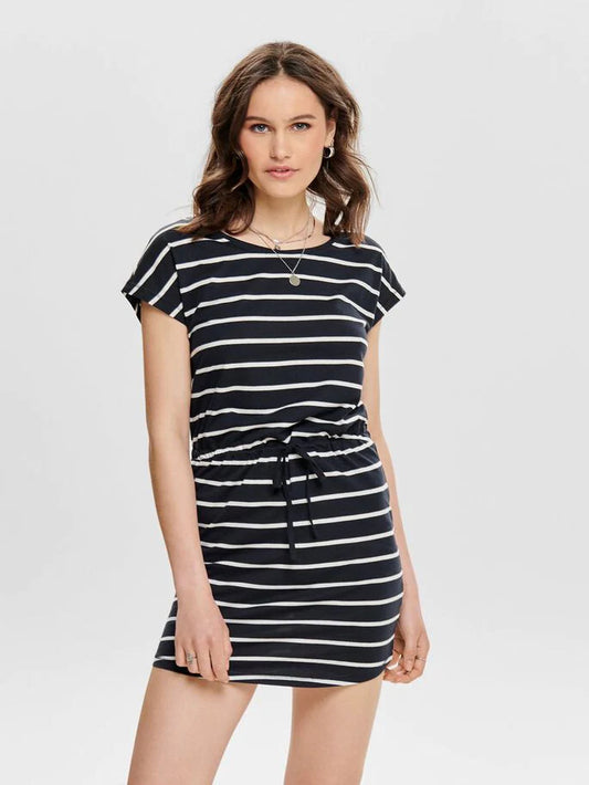 Only navy striped dress for women