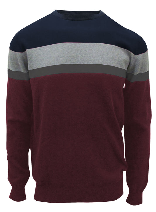 TRICOT BOURGOGNE MARINE POINT-ZERO POUR HOMME