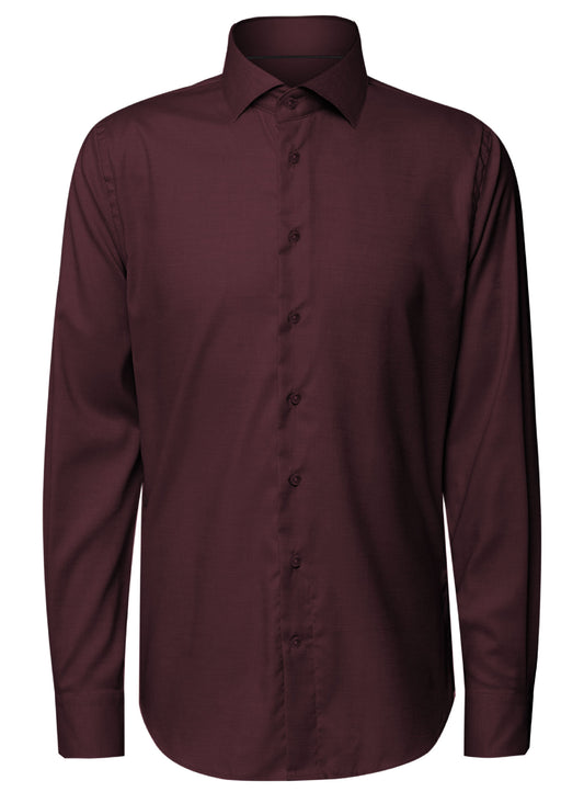CHEMISE M/L POINT-ZERO BOURGOGNE POUR HOMME