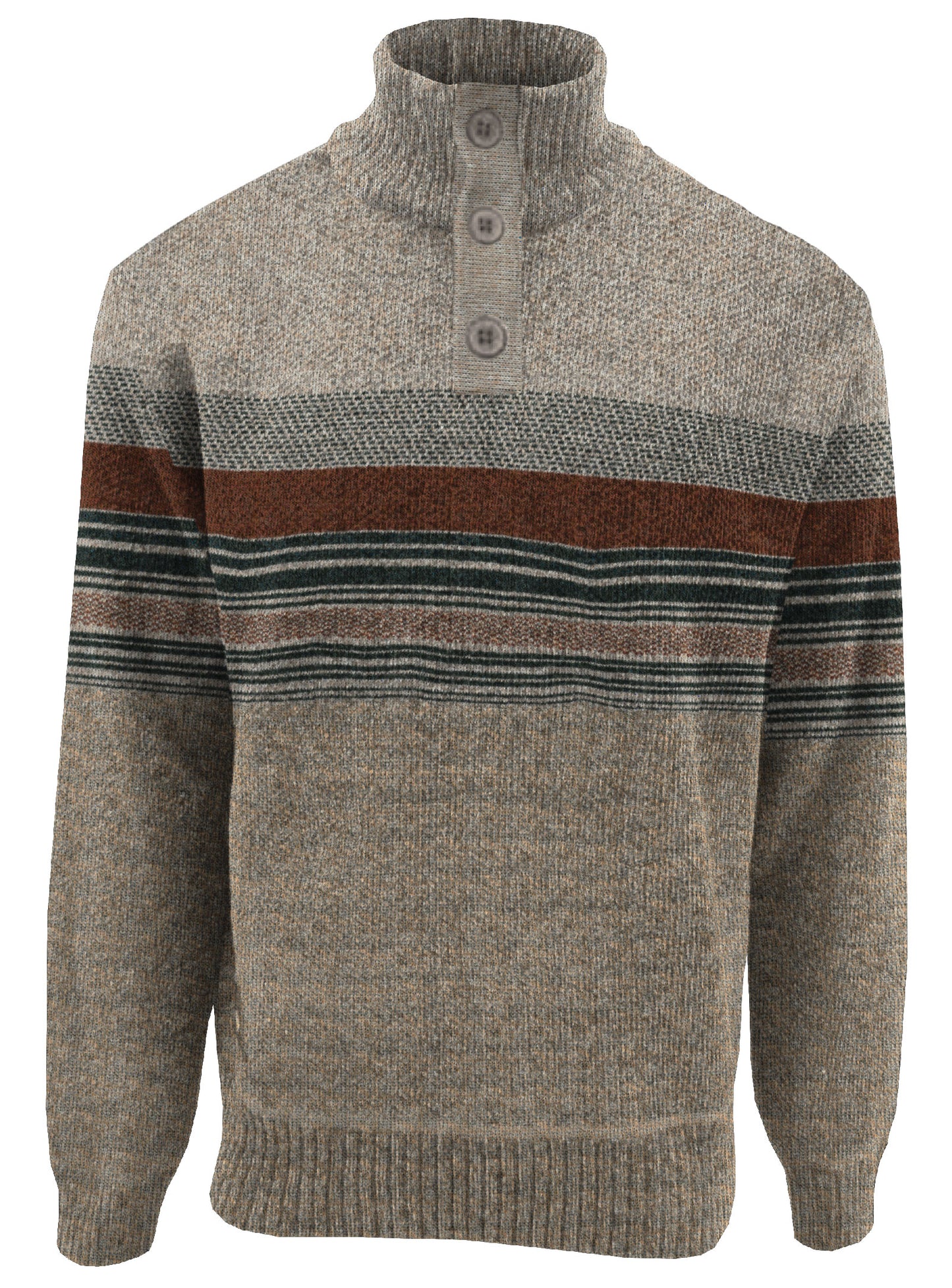 TRICOT MI-ZIP BEIGE POINT-ZERO POUR HOMME