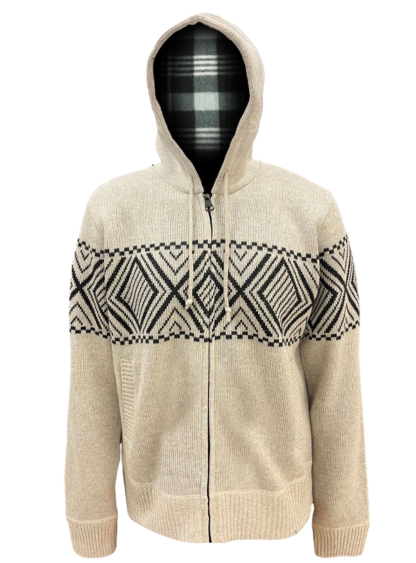 TRICOT CAPUCHE BEIGE POINT-ZERO POUR HOMME