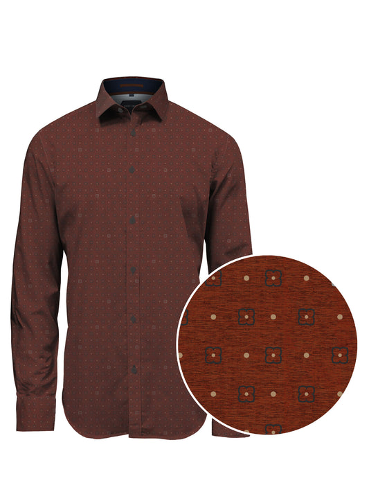 CHEMISE RUSS PICOT BEIGE POINT-ZERO POUR HOMME