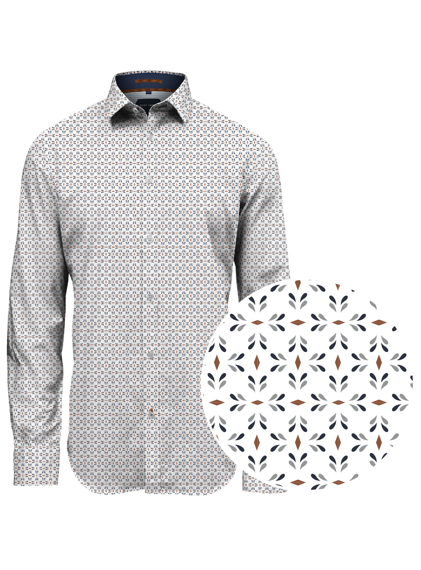 CHEMISE BLANCHE PICOT BEIGE POINT-ZERO POUR HOMME