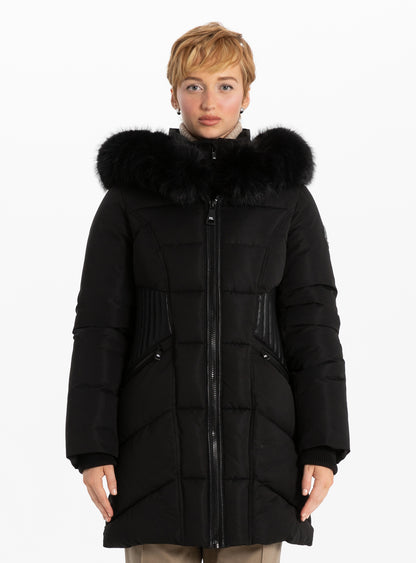 MANTEAU HIVER NOIR FEMME POINT-ZERO