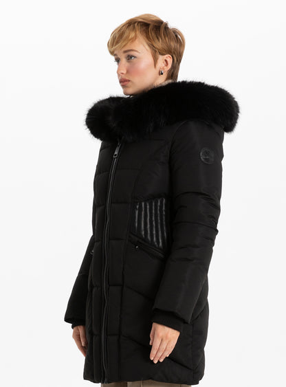 MANTEAU HIVER NOIR FEMME POINT-ZERO